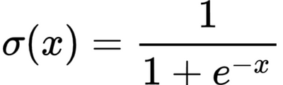 Equation of Sigmoid function