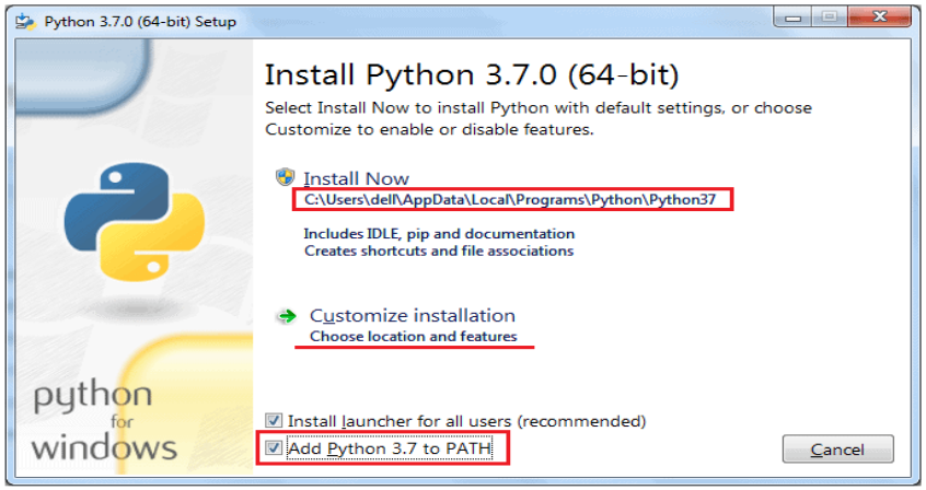 Python installation Step 1 | insideaiml
