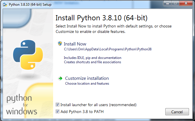 Install Python Setup | insideaiml