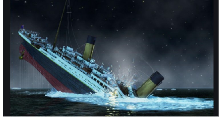 Titanic sank into the Atlantic Ocean